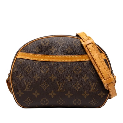 ルイ ヴィトン モノグラム ブロワ 斜め掛け ショルダーバッグ M51221 ブラウン PVC レザー レディース LOUIS VUITTON 中古