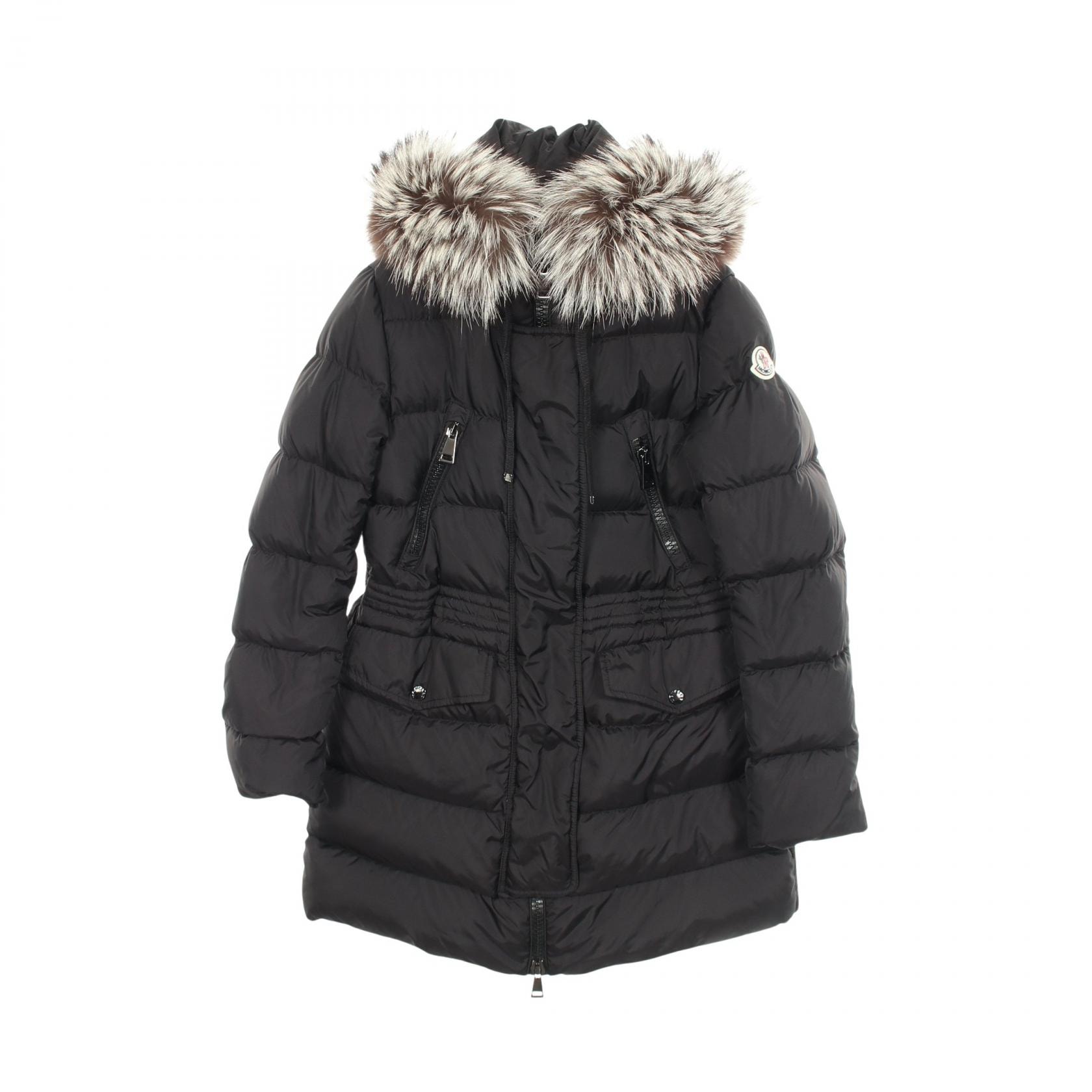 モンクレール MONCLER APHROTI フード付き ダウンジャケット 衣料品 アウター ナイロン レディース ブラック系 4933825 【中古】