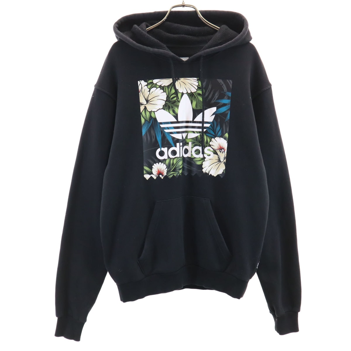 adidas アディダス 長袖 スウェットパーカー XS ブラック