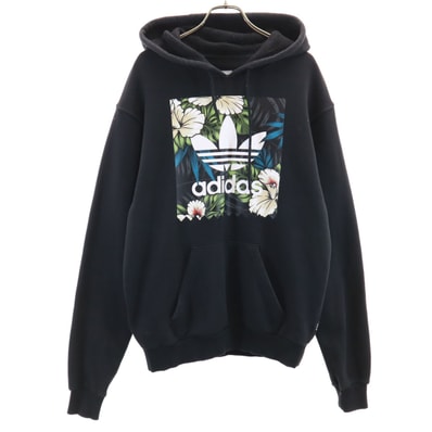 adidas アディダス 長袖 スウェットパーカー XS ブラック