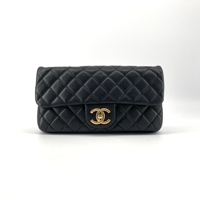 CHANEL(シャネル) マトラッセチェーン 17番台 ラムスキン ゴールドココマーク A67488 ショルダーバッグ ブラック×ゴールド