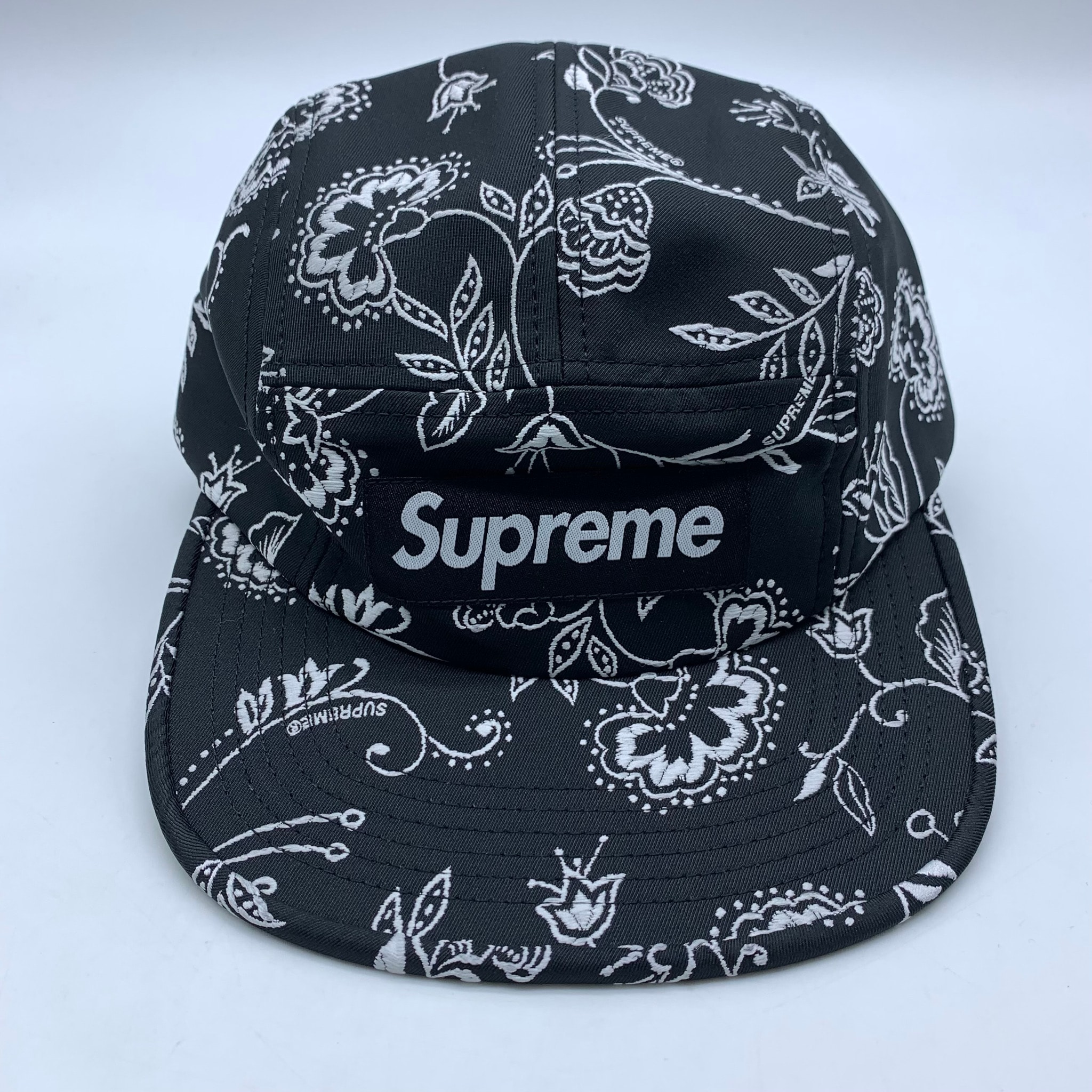 Supreme Floral Jacquard Camp Cap "Black"