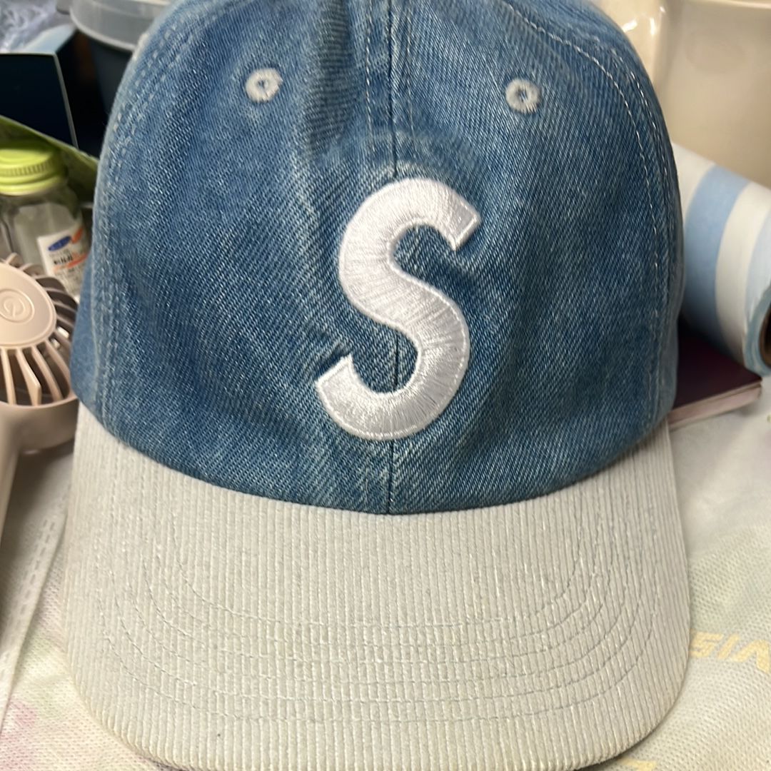 Supreme 2-Tone S Logo 6-Panel "Washed Denim"
