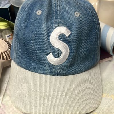 Supreme 2-Tone S Logo 6-Panel "Washed Denim"
