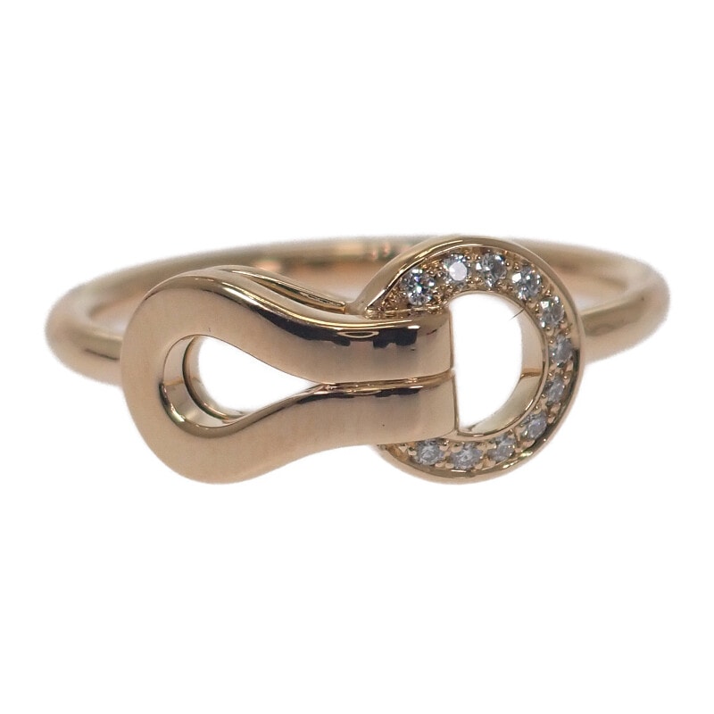 カルティエ CARTIER アグラフ ハーフダイヤ 8号 B4209348 リング K18ピンクゴールド ダイヤモンド ゴールド レディース【中古】【Aランク】