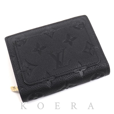 LOUIS VUITTON ルイ・ヴィトン ポルトフォイユ クレア 二つ折り財布 モノグラムアンプラント ノワール M29202 IC レディース【未使用】【買取品】