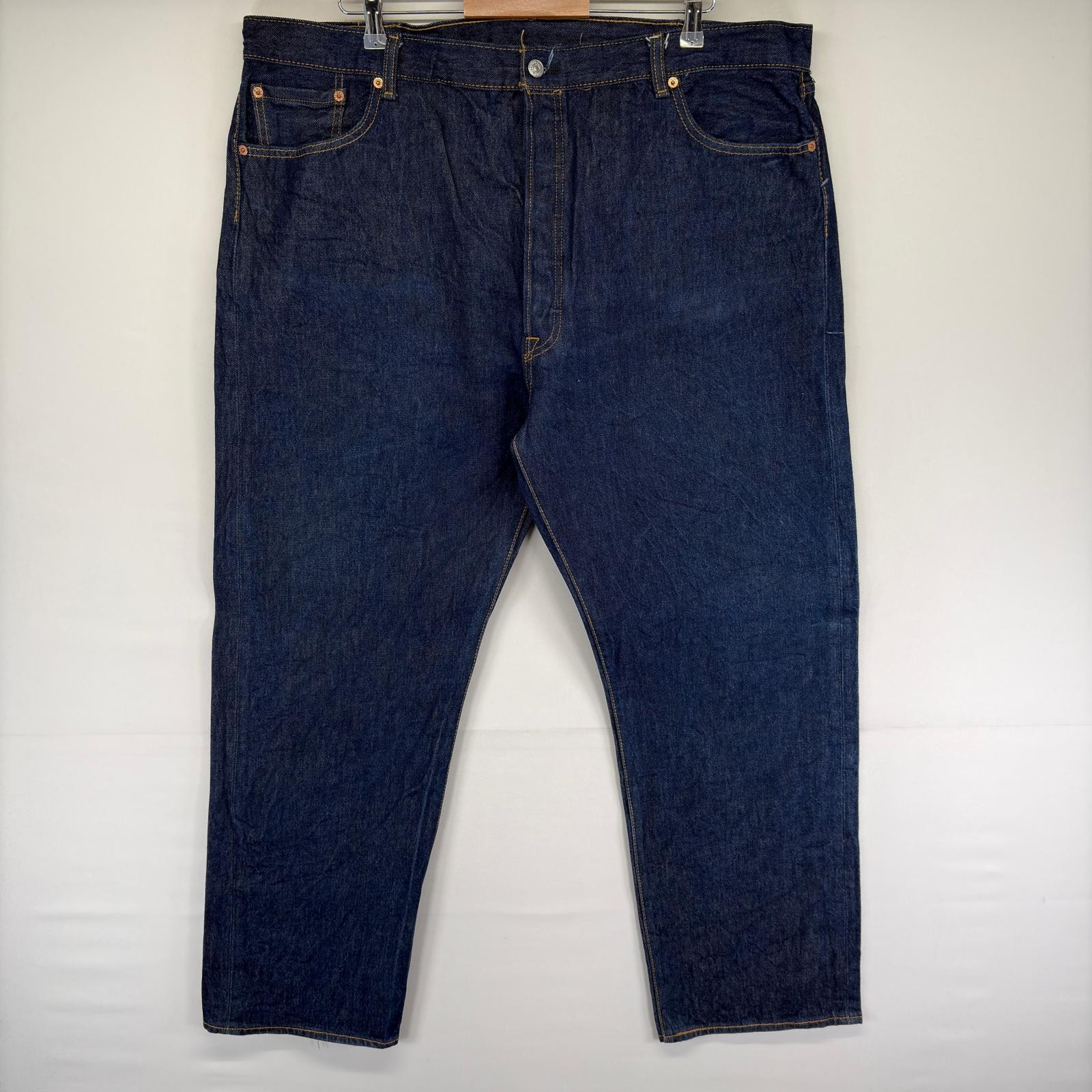 古着 リーバイス Levi's デニム パンツ 501 ボタンフライ 5ポケット ジーンズ ジーパン ストレート W46 L34  ブルー系 メンズ