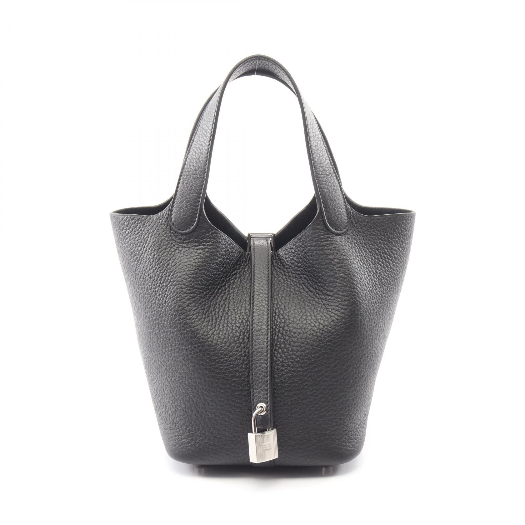 エルメス HERMES ピコタンロックPM ハンドバッグ バッグ レザー トリヨンクレマンス トリヨンクレマンス K刻印(2025年製造) レディース ブラック系 【中古】