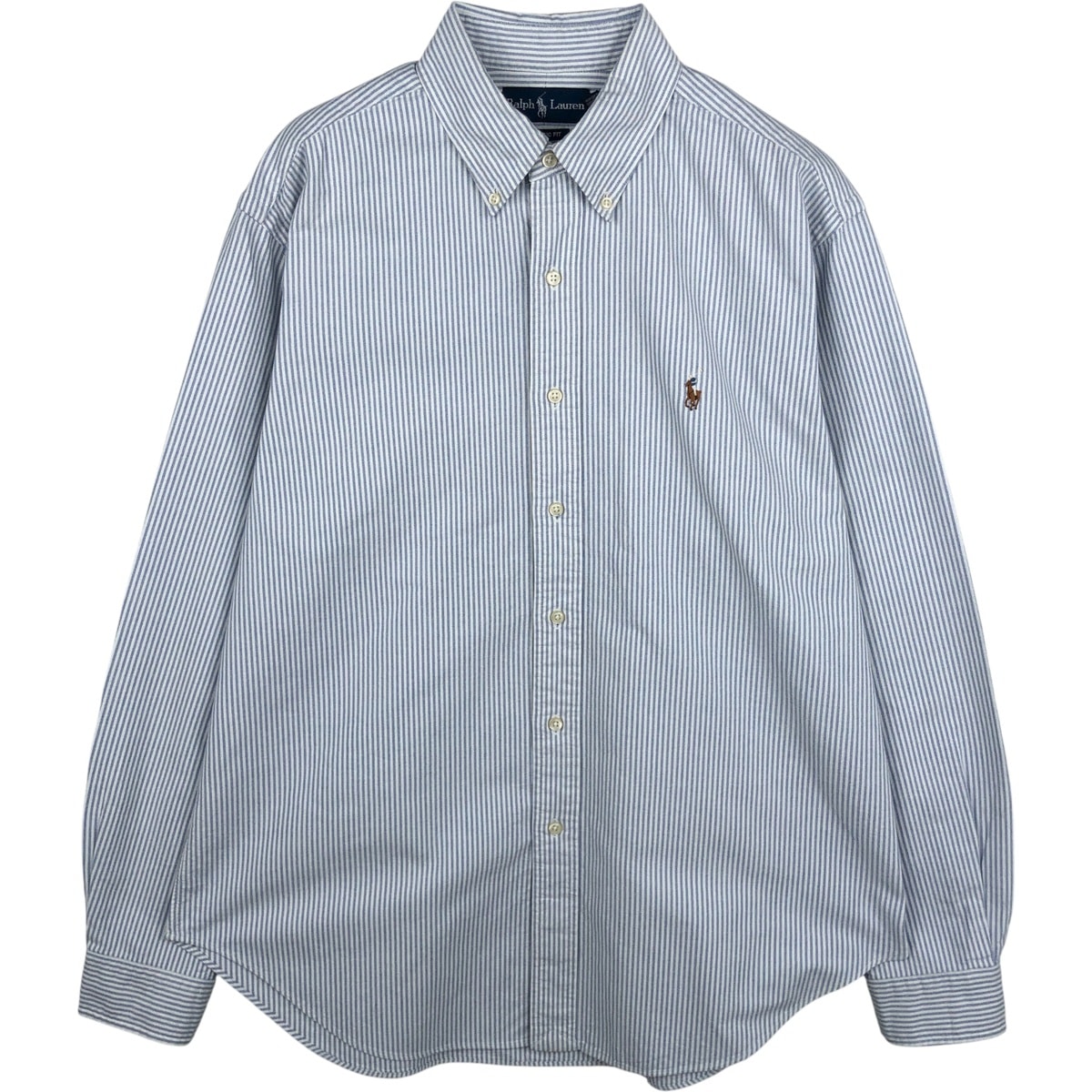 古着 ラルフローレン Ralph Lauren CLASSIC FIT 長袖 ボタンダウンストライプシャツ メンズL相当/eaa614707