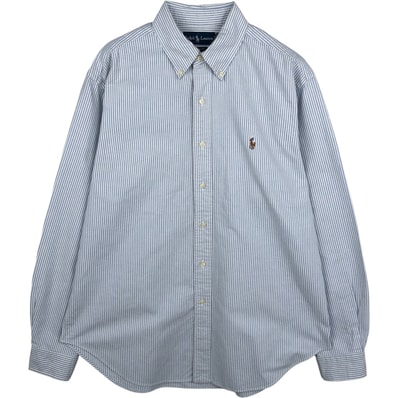 古着 ラルフローレン Ralph Lauren CLASSIC FIT 長袖 ボタンダウンストライプシャツ メンズL相当/eaa614707
