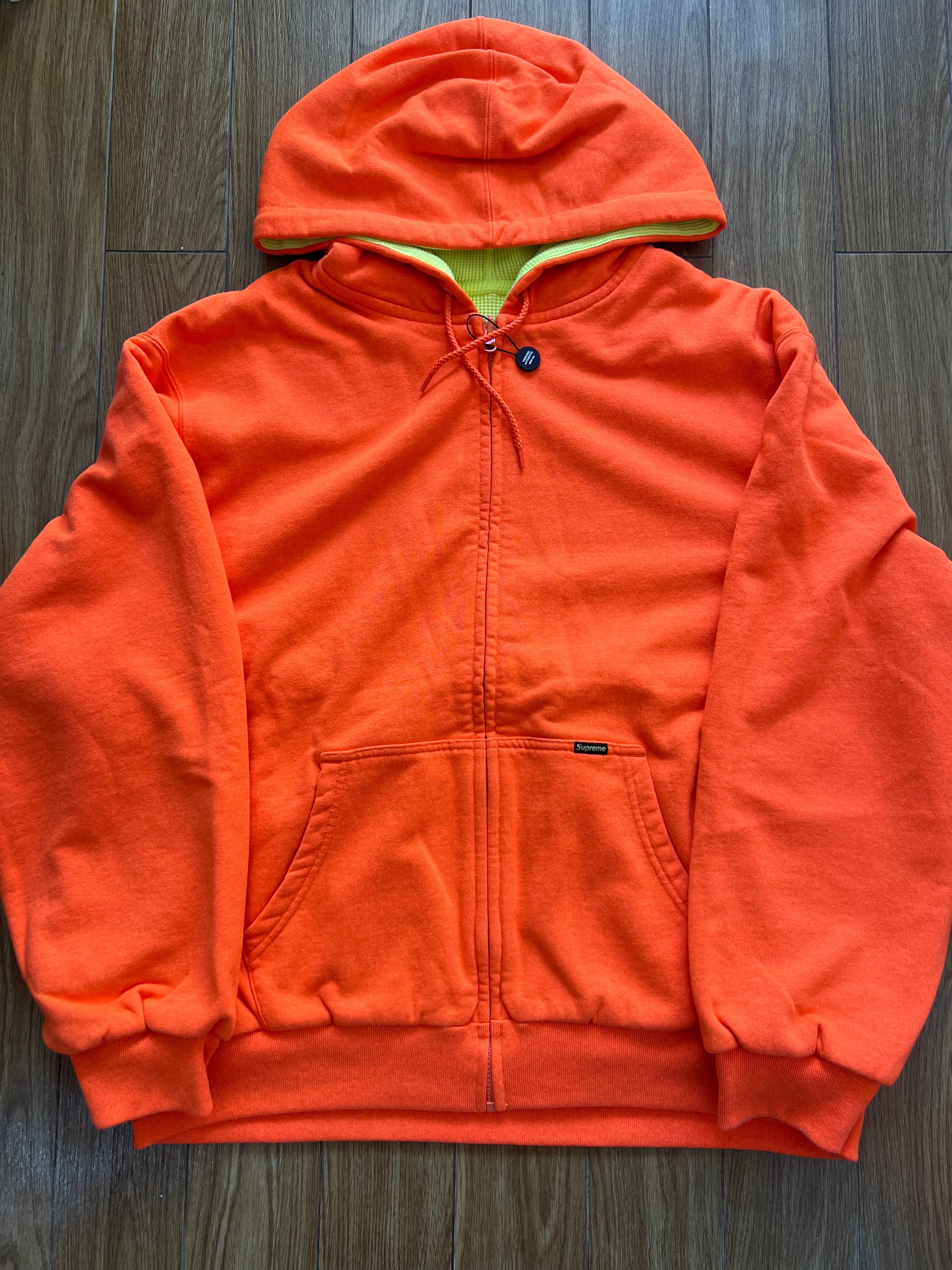 Supreme Reversible Work Zip Up Hooded Sweatshirt 