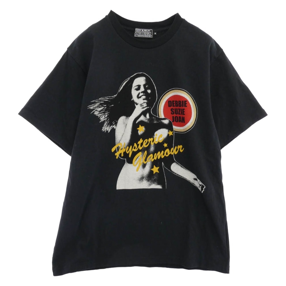 HYSTERIC GLAMOUR ヒステリックグラマー Tシャツ 02251CT42 RUNNIN' AWAY プリント 半袖 Tシャツ ブラック系 M【中古】