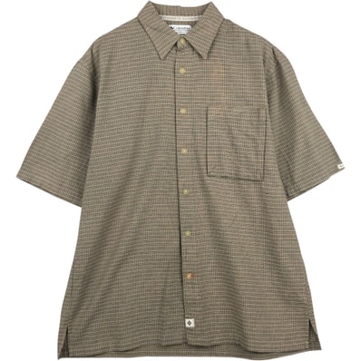 古着 90~00年代 コロンビア Columbia 半袖 コットン チェックシャツ ボックスシャツ メンズM相当 ヴィンテージ/eaa643788