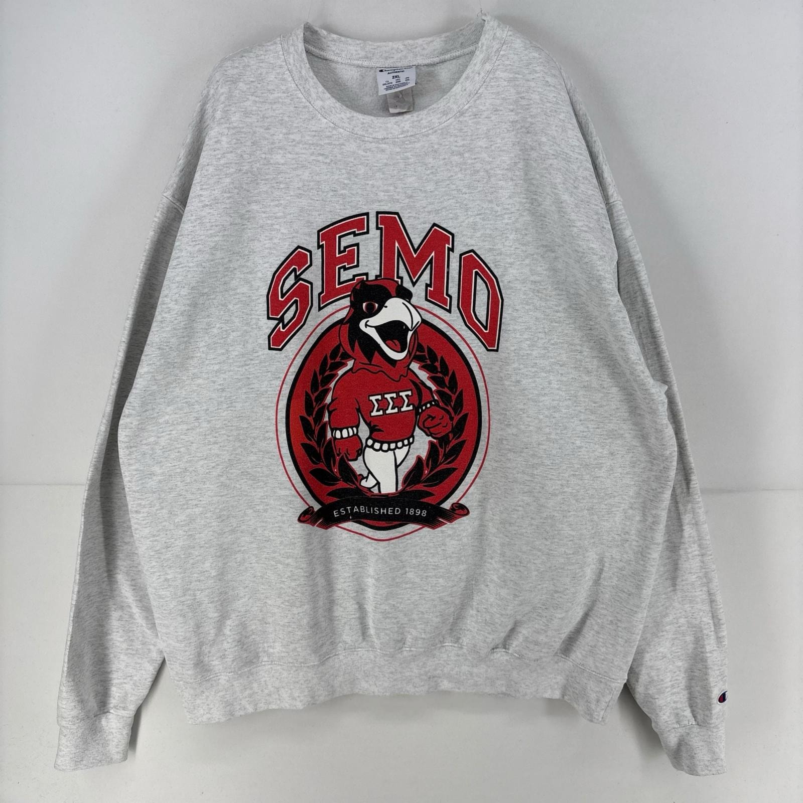 古着 チャンピオン Champion スウェット プルオーバー プリント クルーネック 大きいサイズ トレーナー 4XL  グレー メンズ