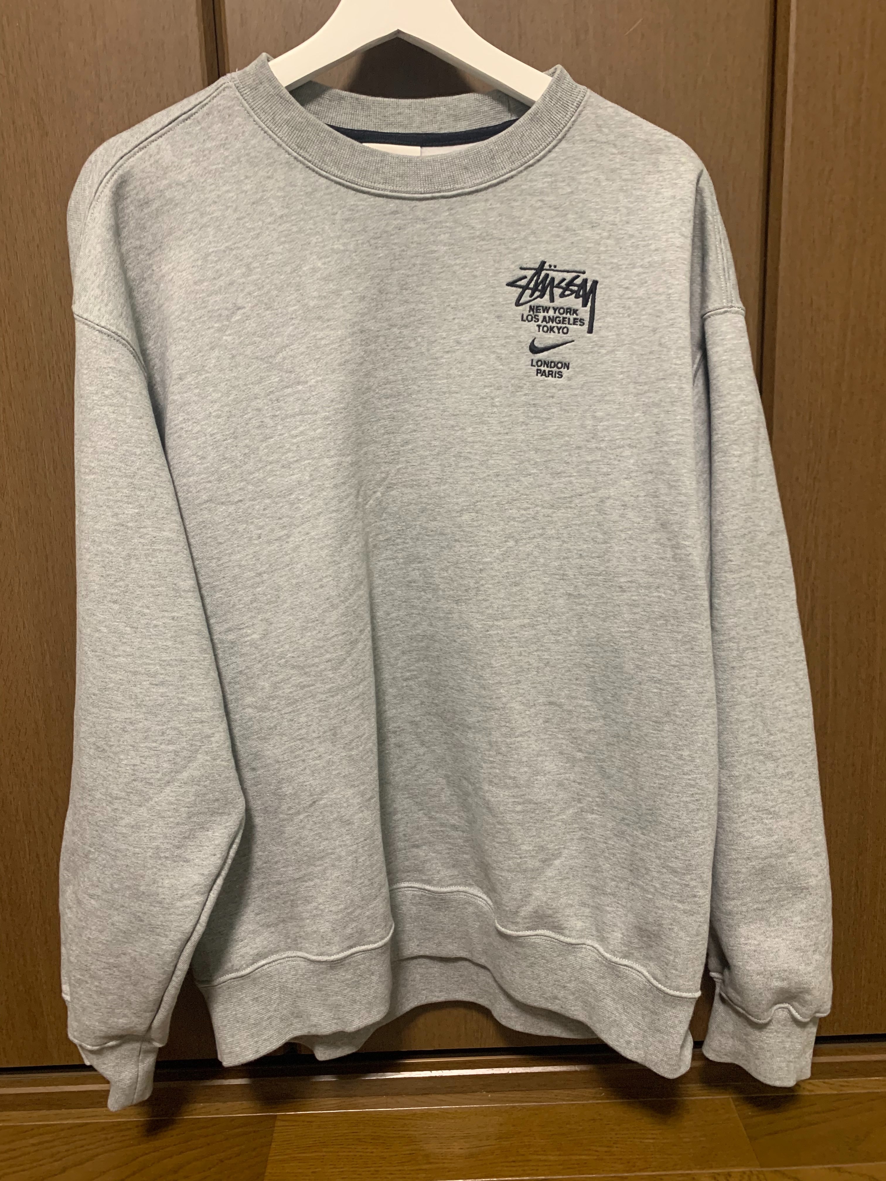 Nike x Stussy International Crewneck Sweatshirt (US Size) "Grey" DC4198-050