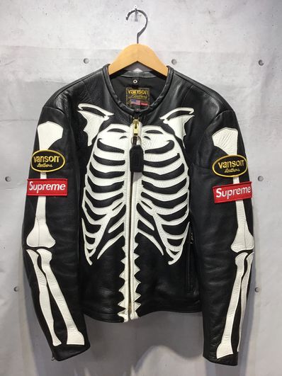 Supreme / Vanson® Leather Bones Jacket "Black"