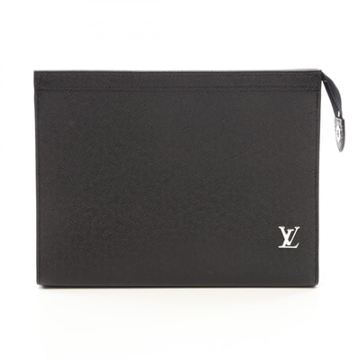 ルイ・ヴィトン LOUIS VUITTON ポシェット ヴォワヤージュ セカンドバッグ クラッチバッグ バッグ レザー タイガ ノワール メンズ ブラック系 M30450 【中古】