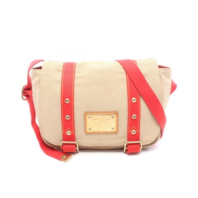 ルイ・ヴィトン LOUIS VUITTON ブサスPM ショルダーバッグ バッグ キャンバス アンティグア ベージュ レディース ベージュ系 / レッド系 M40041 【中古】