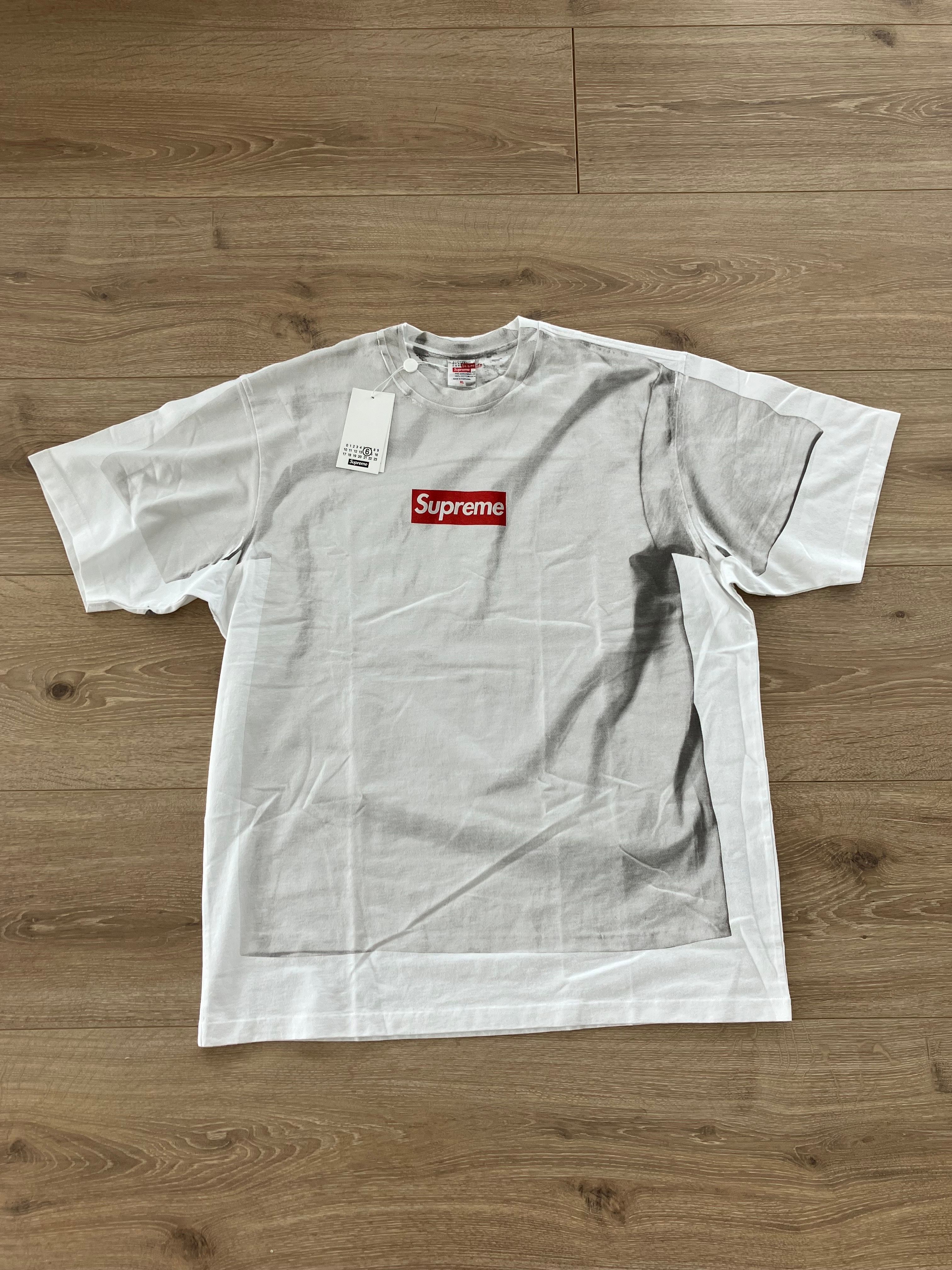 Supreme x MM6 Maison Margiela Box Logo Tee "White"