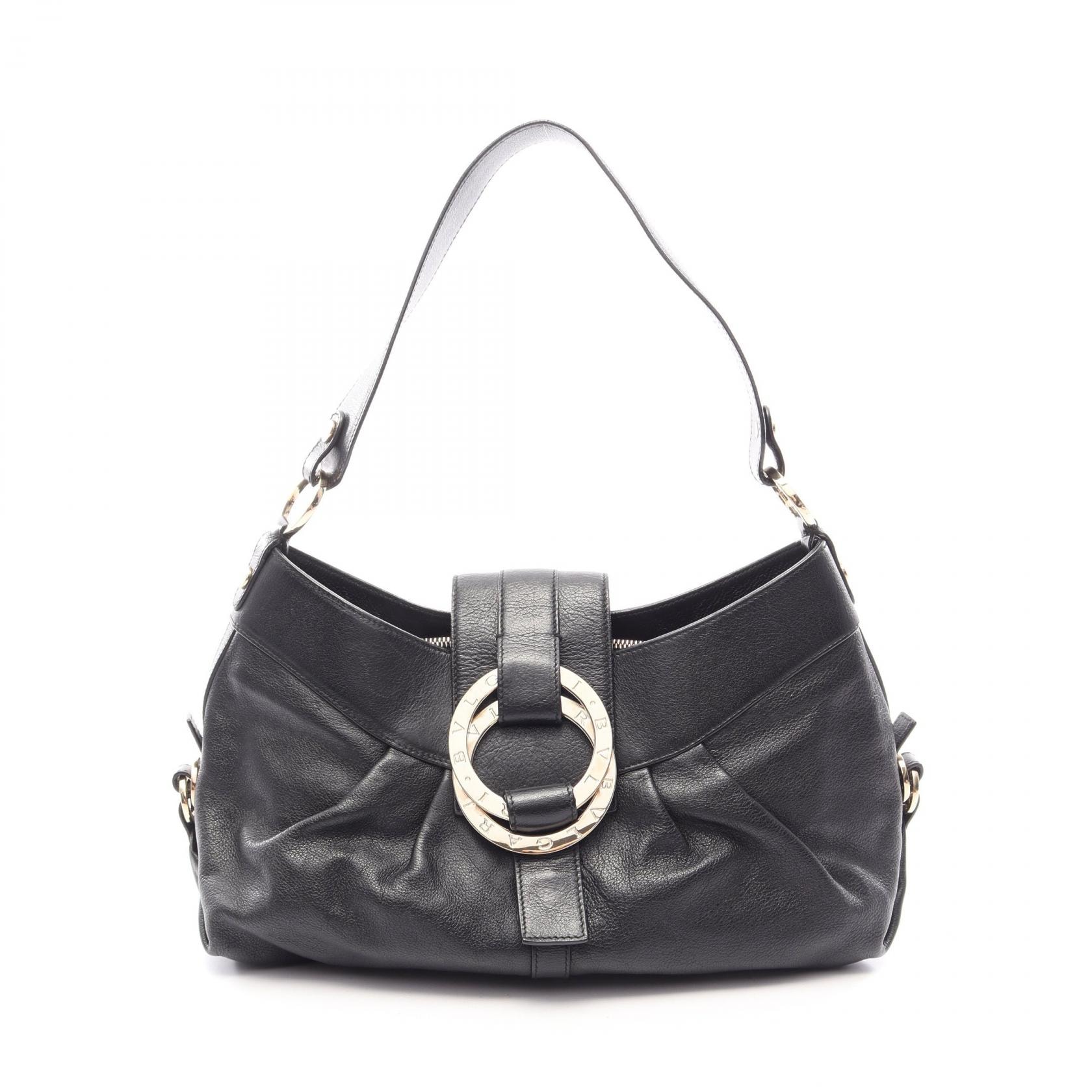 ブルガリ BVLGARI チャンドラ ショルダーバッグ バッグ レザー レディース ブラック系 【中古】