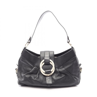 ブルガリ BVLGARI チャンドラ ショルダーバッグ バッグ レザー レディース ブラック系 【中古】