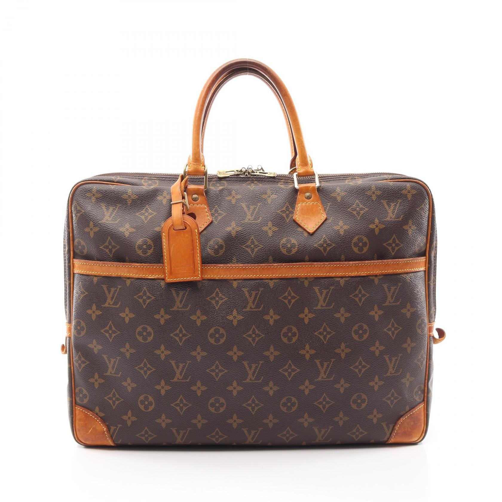 ルイ・ヴィトン LOUIS VUITTON ポルトドキュマン ヴォワヤージュ 2コンパートメント モノグラム ビジネスバッグ バッグ PVCコーティングキャンバス レザー メンズ ブラウン系 M53362 【中古】