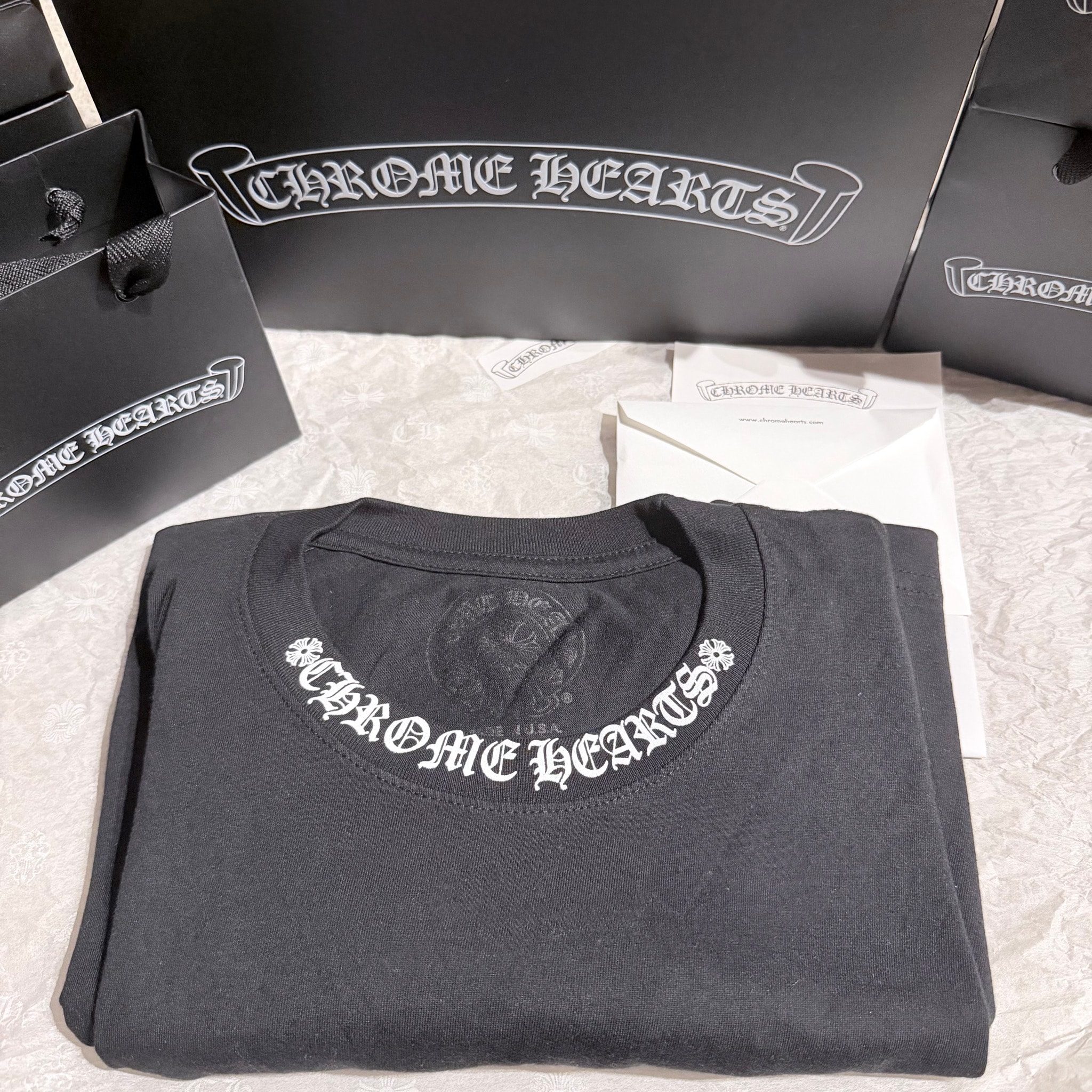 Chrome Hearts Neck Logo S/S T-Shirt "Black/White"