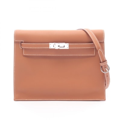 エルメス HERMES ケリーダンス2 ショルダーバッグ バッグ レザー カーフ(牛革) ヴォースイフト ヴォースイフト ゴールド U刻印(2022年製造) レディース ブラウン系 079233CK 【中古】