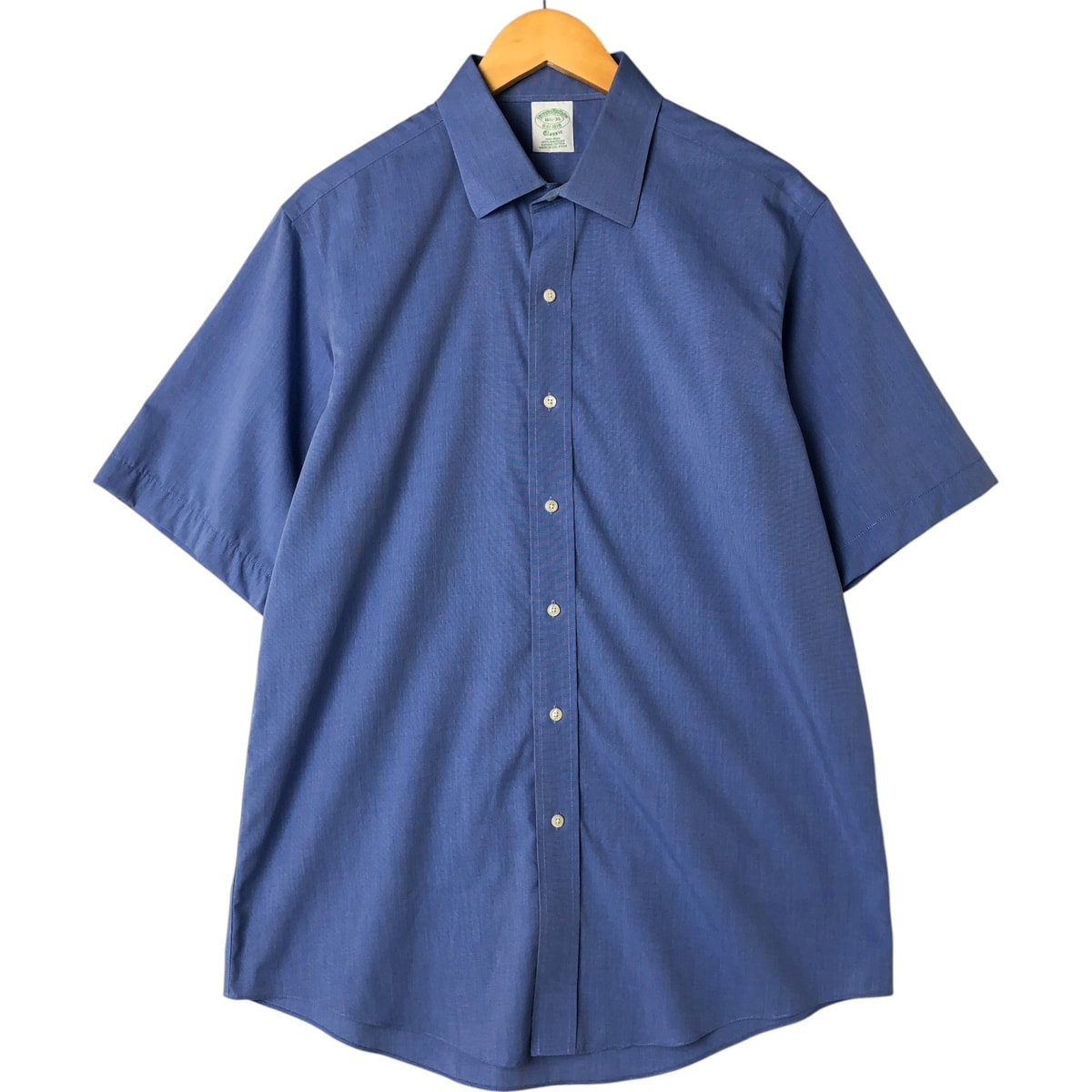 古着 ブルックスブラザーズ Brooks Brothers Est.1818 Classic 半袖 コットンシャツ メンズL相当/eaa556676