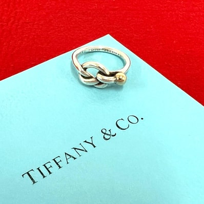 TIFFANY&Co. ティファニー ラブノット リング シルバー925 K14イエローゴールド リング・指輪 10号 シルバー
34681