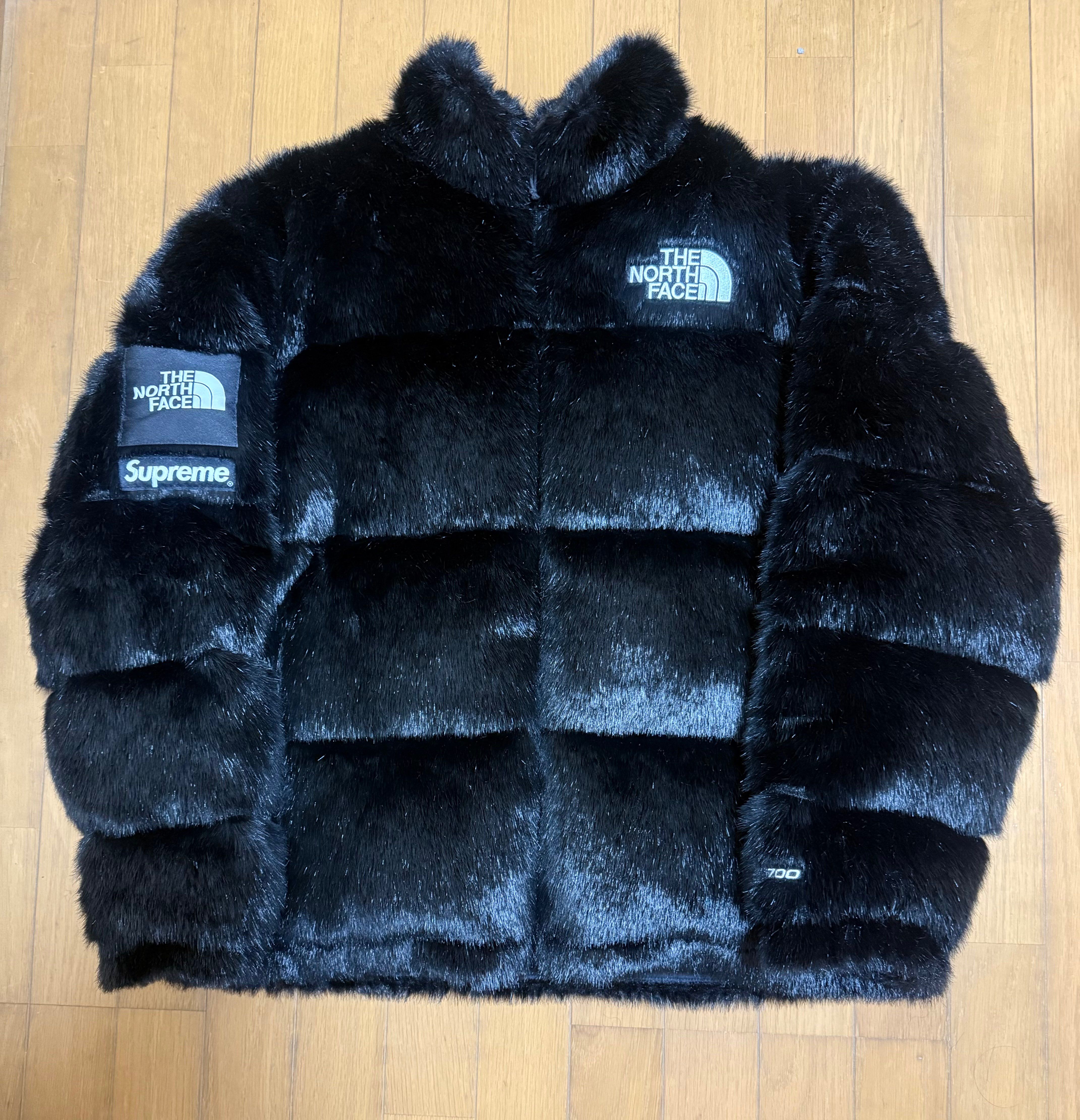 Supreme x The North Face Faux Fur Nuptse Jacket "Black"