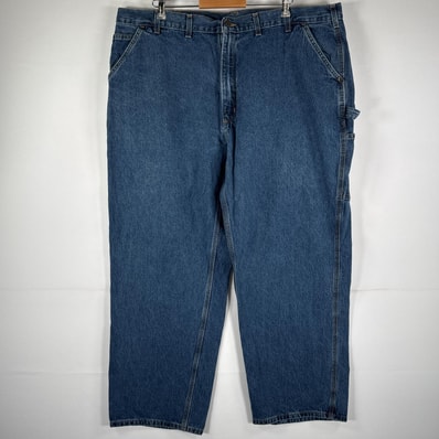 古着 カーハート Carhartt デニムパンツ ペインターパンツ 作業着 大きいサイズ ジーパン ワーク ビッグサイズ w46 L30 ブルー メンズ