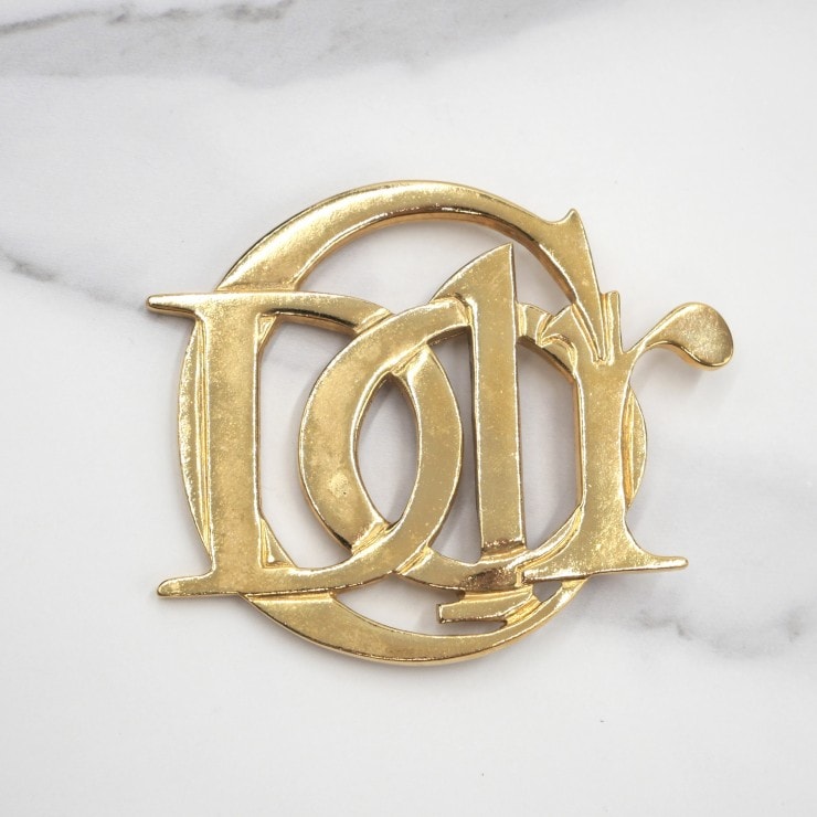 Christian Dior(クリスチャン ディオール)ヴィンテージ ロゴブローチ ゴールド GP レディース アクセサリー 【中古】