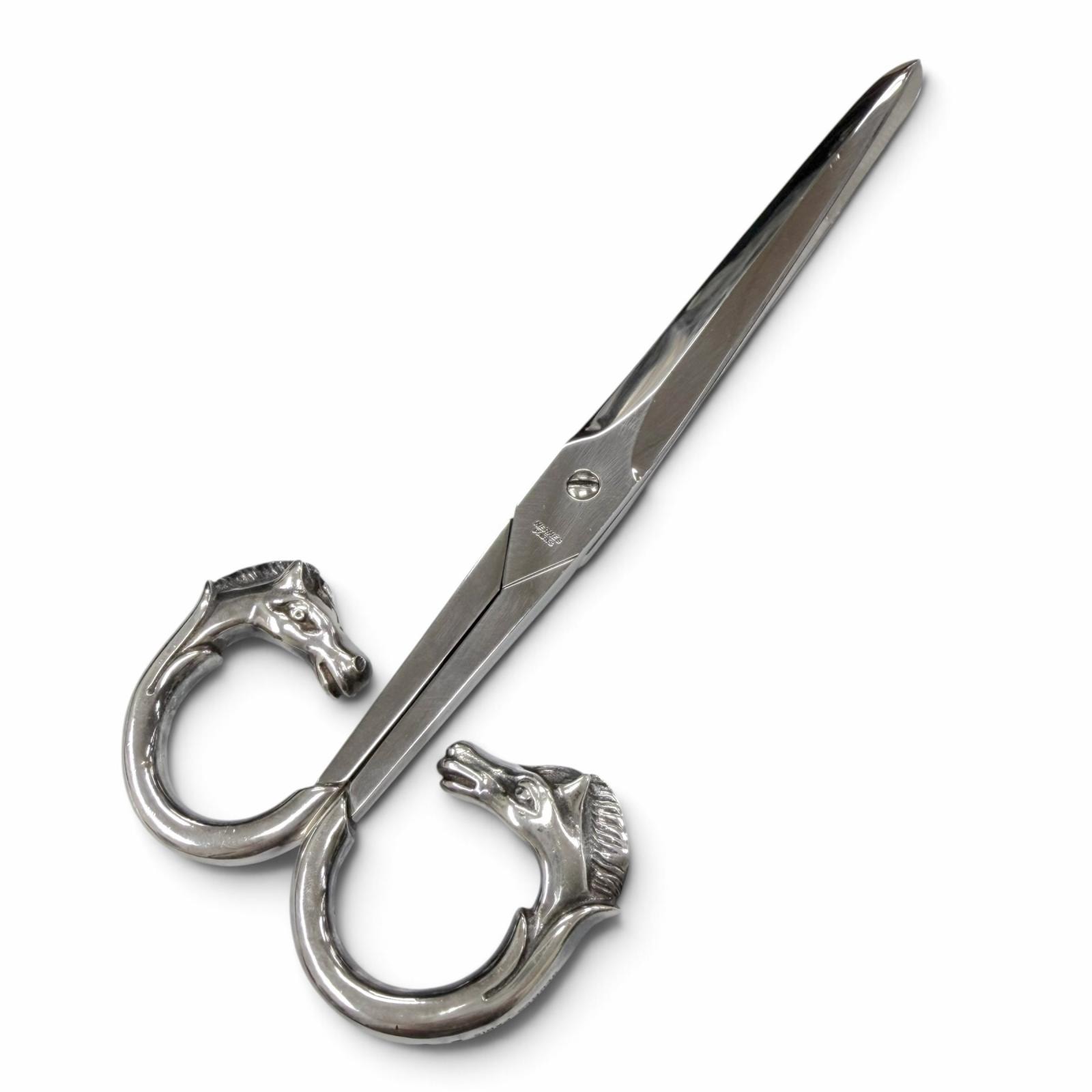 美品 エルメス INOX ホースヘッド シザース ハサミ シルバー INOX