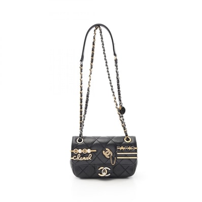 シャネル CHANEL マトラッセ ショルダーバッグ バッグ ラムスキン(羊革) レディース ブラック系 AS2978 【中古】