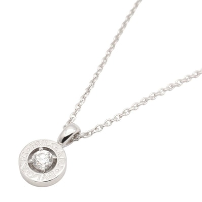 ブルガリ BVLGARI ブルガリブルガリ ネックレス 1PD ネックレス ジュエリー K18WG(ホワイトゴールド) ダイヤモンド レディース クリア系 / シルバー系 【中古】