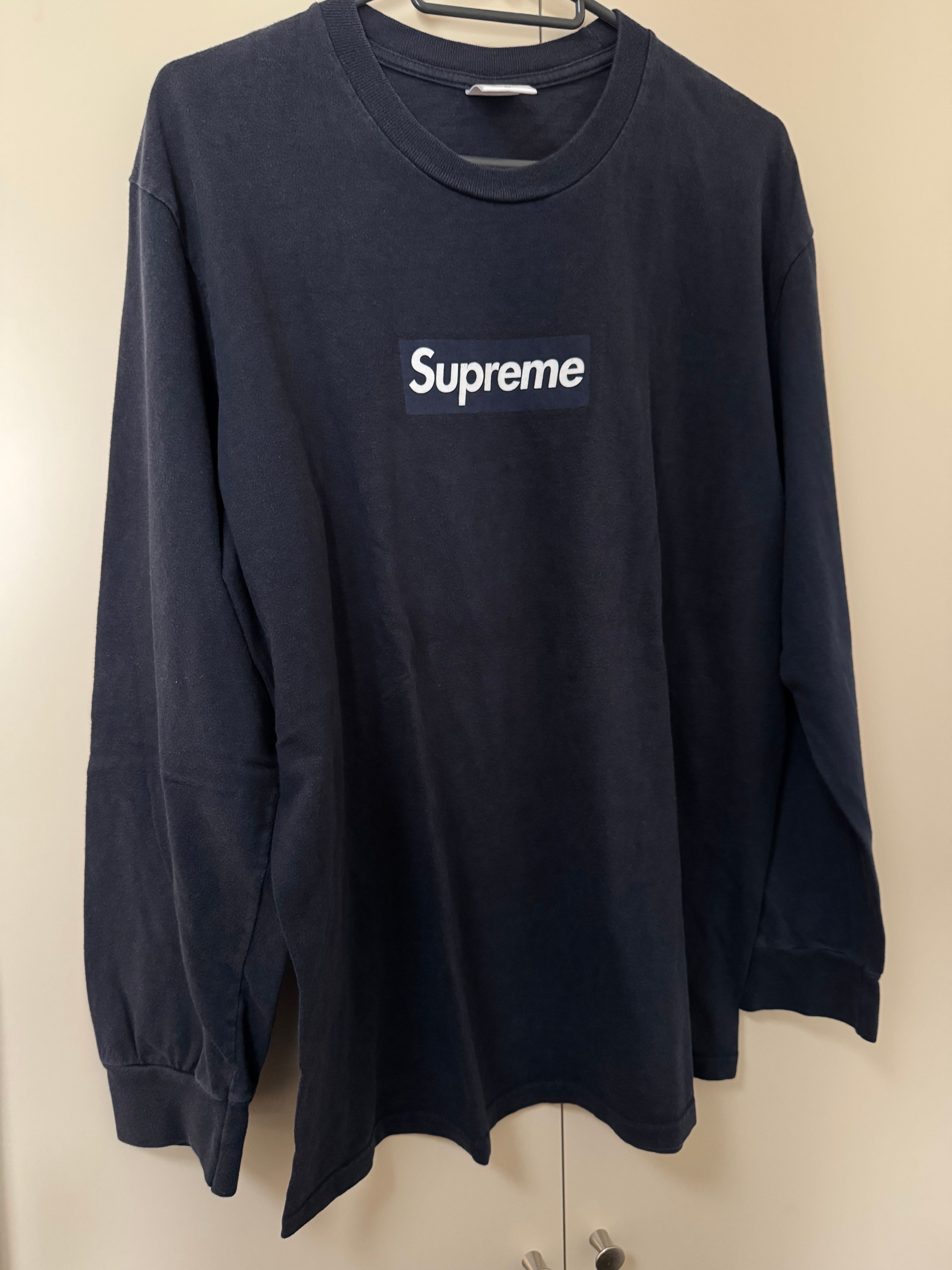 Supreme Box Logo L/S Tee "Navy"