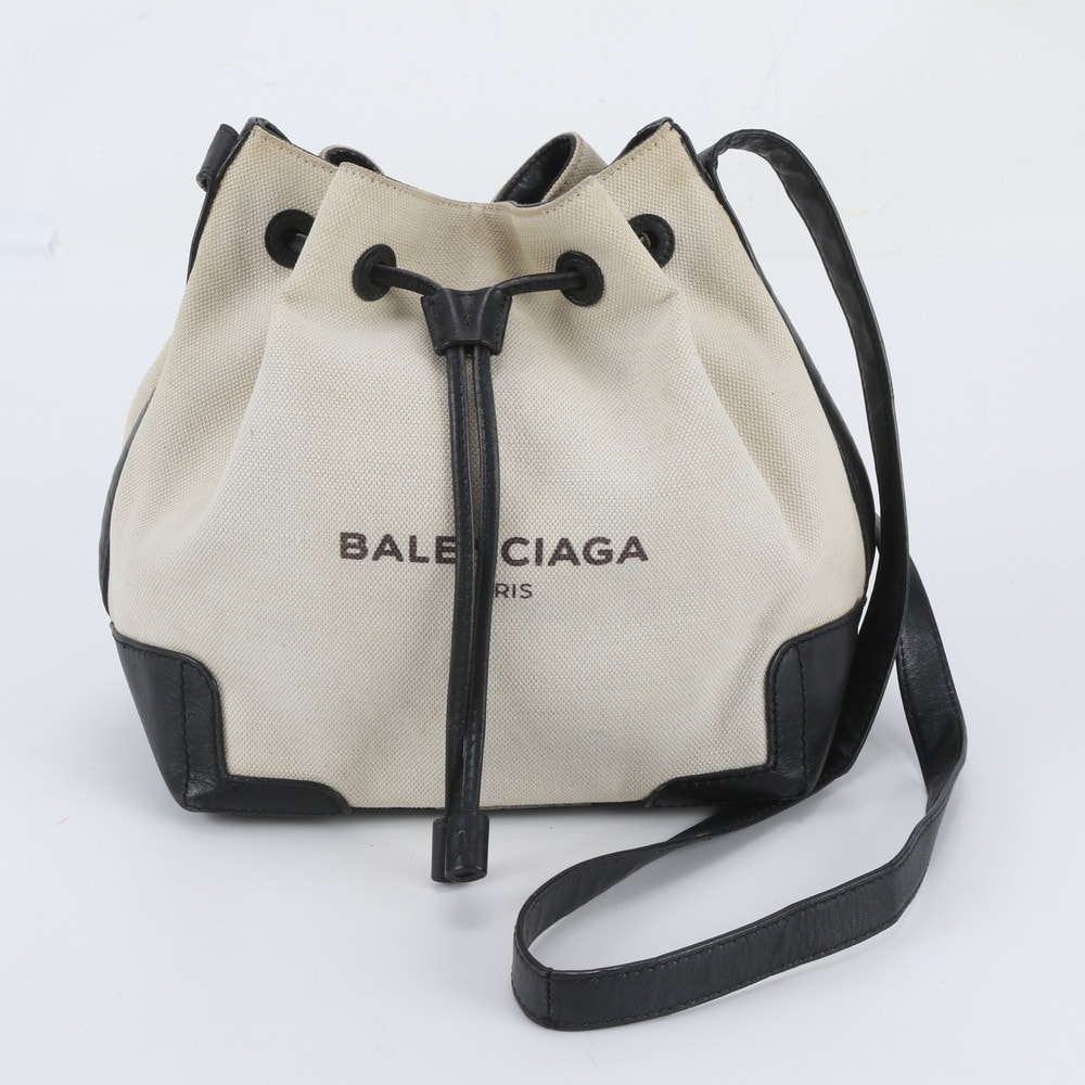 ■美品 バレンシアガ ネイビーバケット 409000 ショルダーバッグ