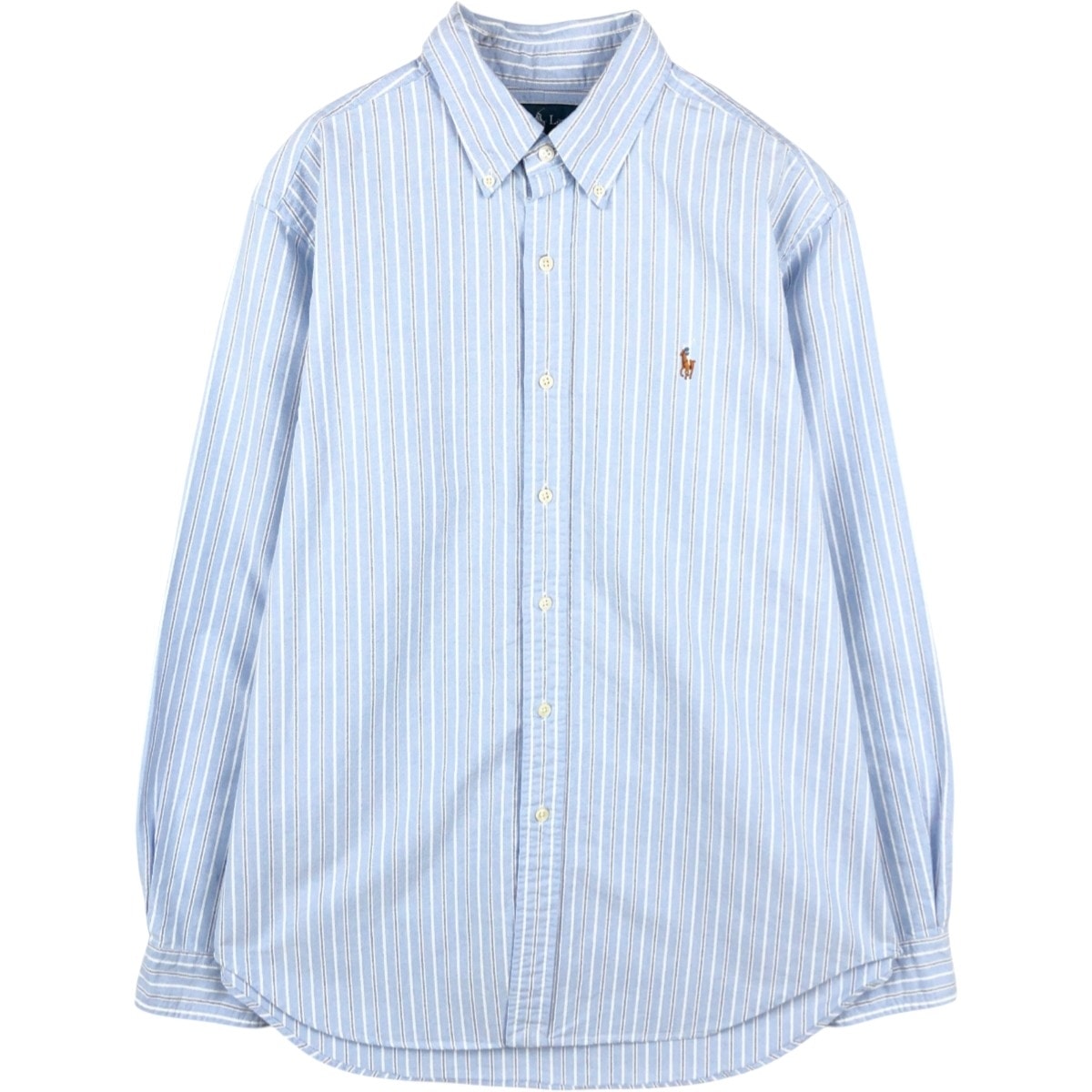 古着 ラルフローレン Ralph Lauren CLASSIC FIT クラシックフィット 長袖 ボタンダウンストライプシャツ メンズL相当/eaa677956