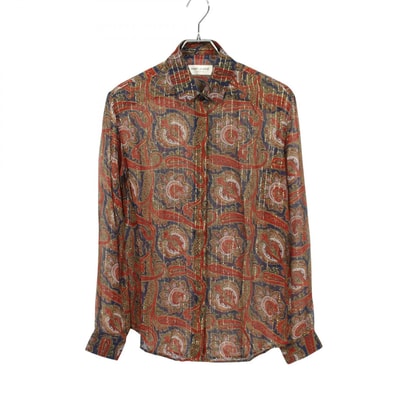 サンローランパリ SAINT LAURENT PARIS ペイズリー 長袖 衣料品 トップス シルク レディース ブルー系 / レッド系 / マルチカラー 512192 【中古】