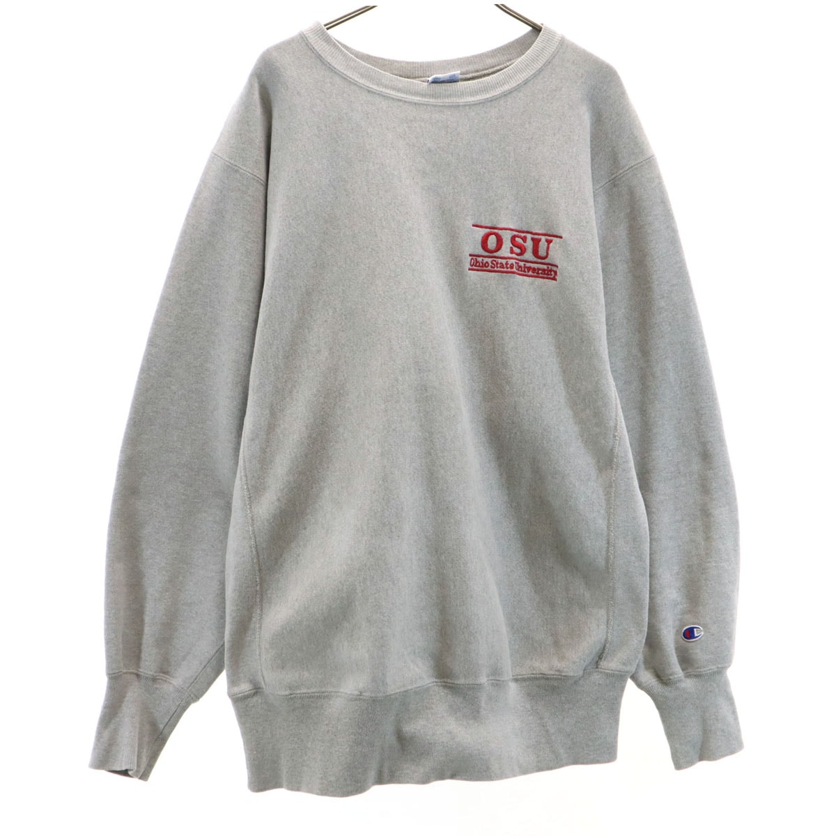 Champion チャンピオン 90s USA製 オールド 刺繍タグ OSU 長袖 リバースウィーブ スウェット トレーナー XL グレー