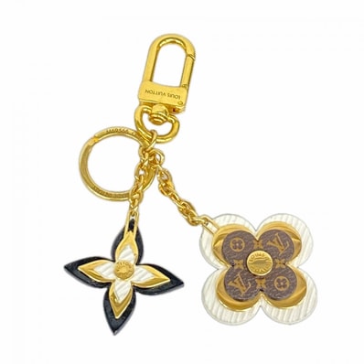 【6dc3177】ルイヴィトン キーホルダー・チャーム モノグラム エピ ポルトクレブルーミングフラワー M69566 ゴールド マルチカラー【中古】レディース