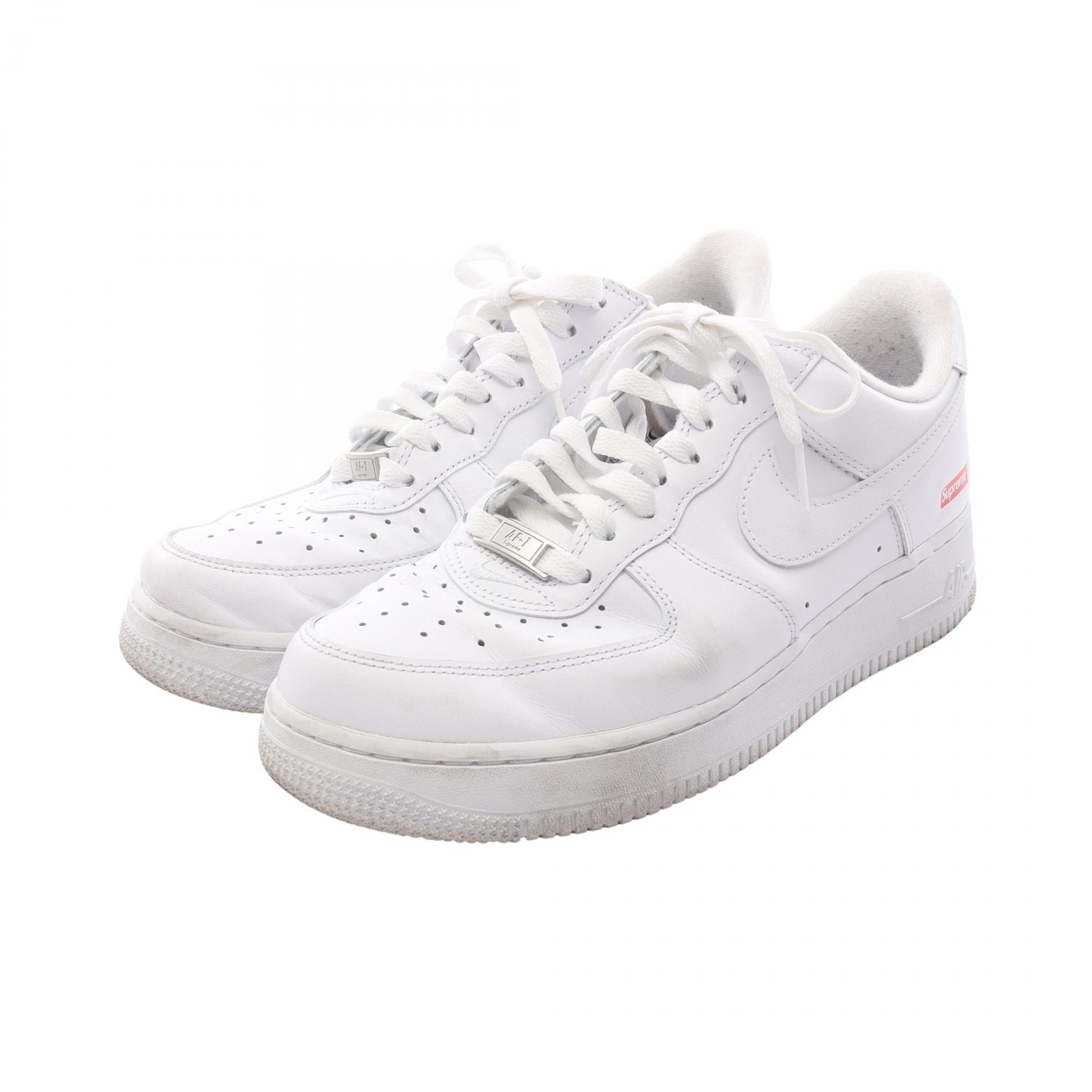 ナイキ NIKE NIKE × Supreme AIR FORCE 1 LOW スニーカー 靴 レザー メンズ ホワイト系 CU9225 【中古】