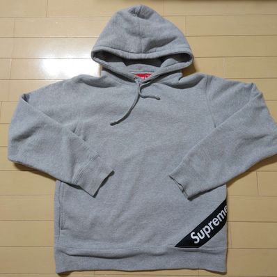 Supreme Corner Label Hooded Sweatshirt "Grey"