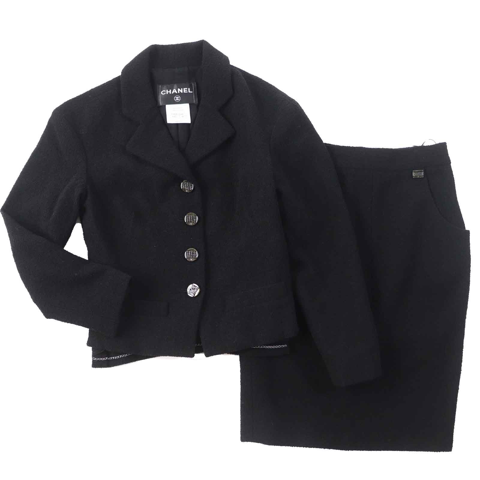 美品 シャネル セットアップ ブラック 36・34 P42616/P42872