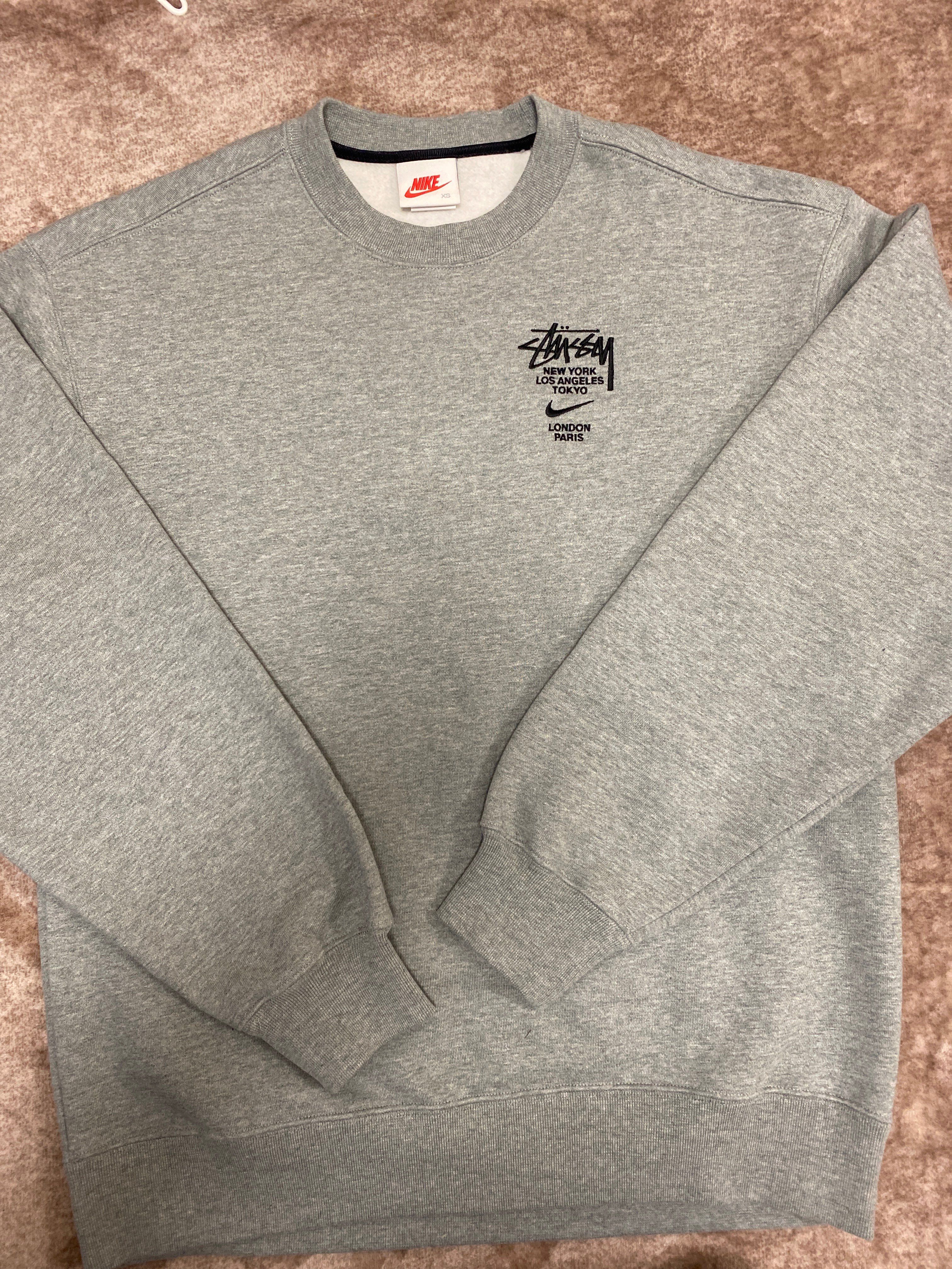 Nike x Stussy International Crewneck Sweatshirt (US Size) "Grey" DC4198-050
