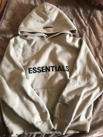 FEAR OF GOD ESSENTIALS 3D Silicon Applique Pullover Hoodie "Alfalfa Sage"