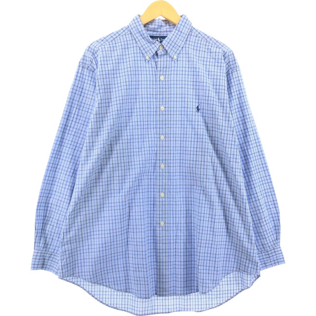 古着 ラルフローレン Ralph Lauren YARMOUTH 長袖 ボタンダウンチェックシャツ メンズXL相当/eaa548309