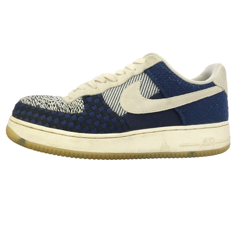 NIKE ナイキ DD5401-492 Women's Air Force 1 Sashiko ウィメンズ エアフォース1 刺し子 ローカット スニーカー ホワイト系 ネイビー系 27cm【中古】