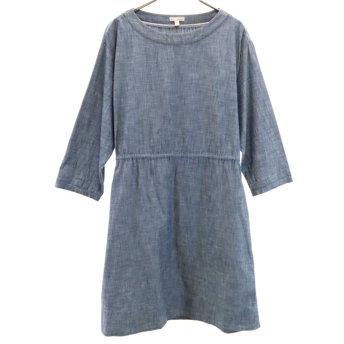 GAP ギャップ 7分袖 膝丈ワンピース 6 ネイビー系